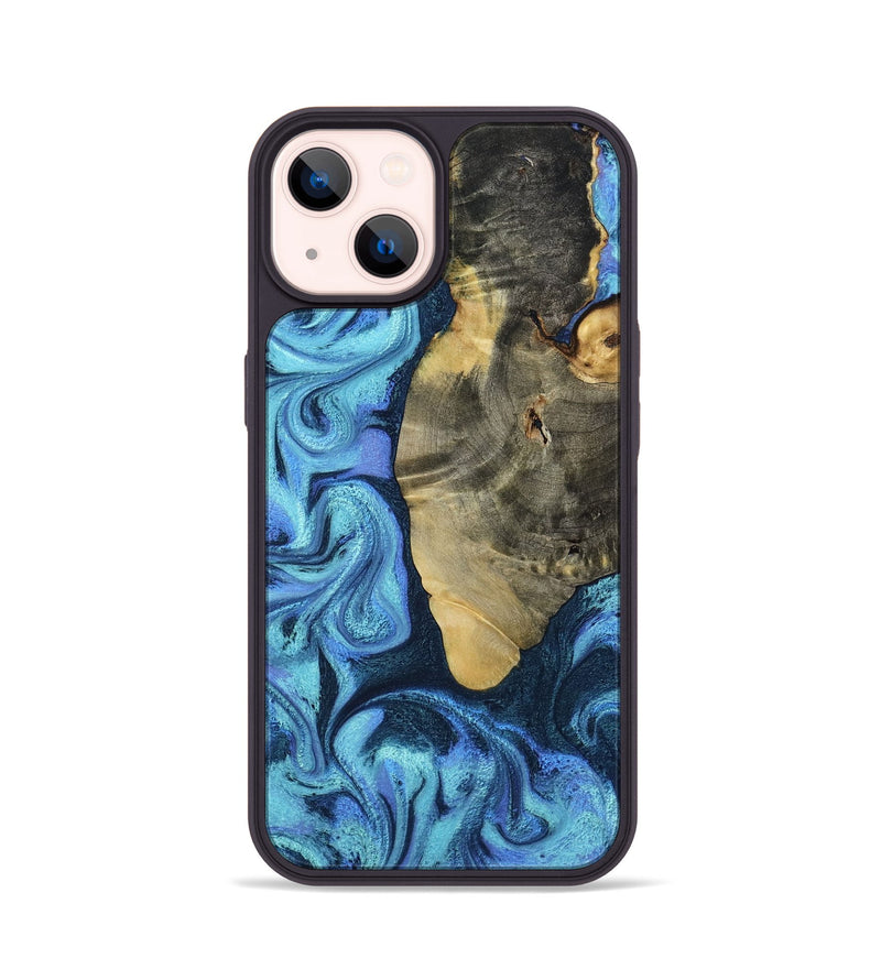 iPhone 14 Wood Phone Case - Otto (Blue, 787842)