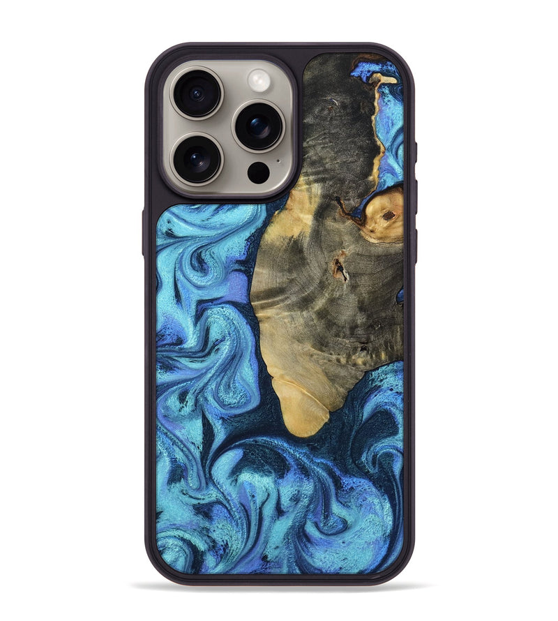 iPhone 15 Pro Max Wood Phone Case - Otto (Blue, 787842)