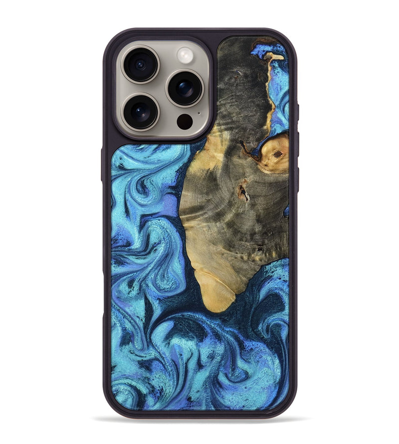 iPhone 16 Pro Max Wood Phone Case - Otto (Blue, 787842)
