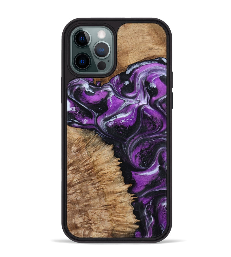 iPhone 12 Pro Max Wood Phone Case - Laila (Purple, 787894)