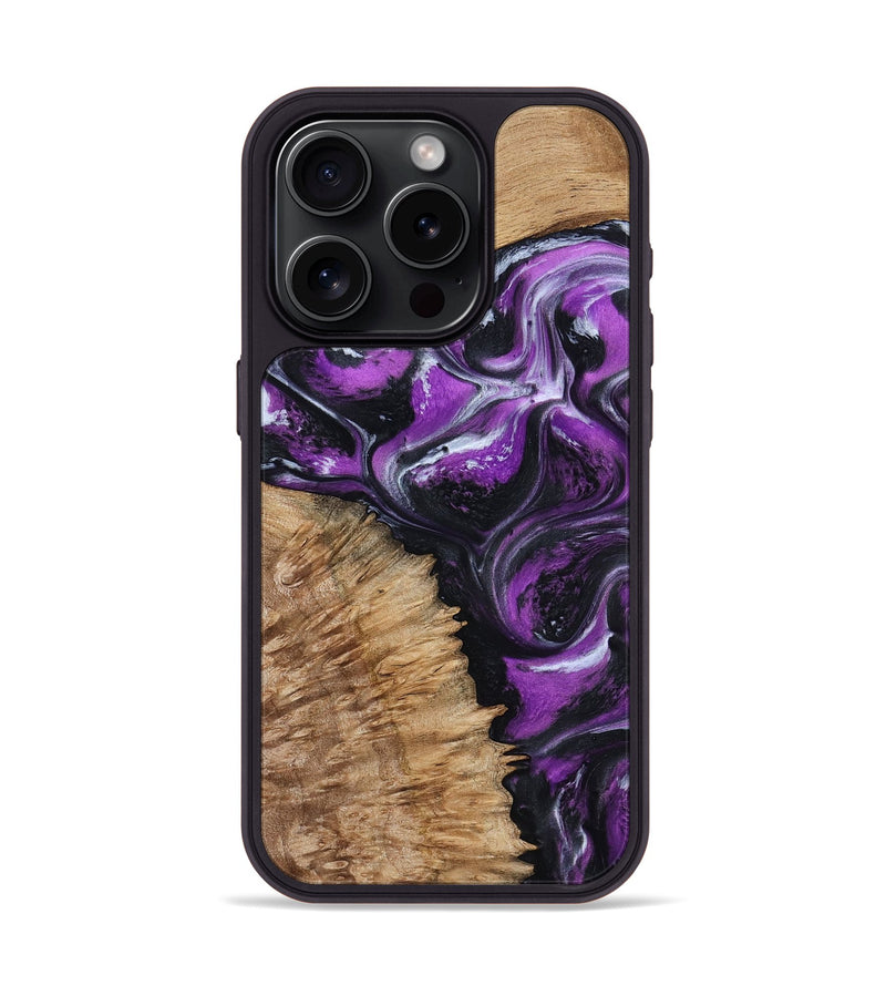 iPhone 15 Pro Wood Phone Case - Laila (Purple, 787894)
