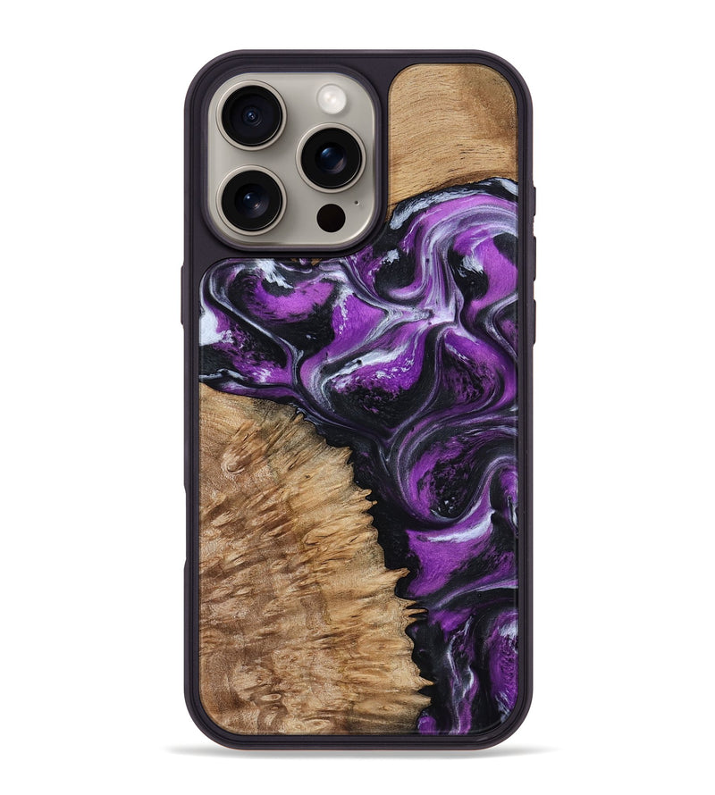 iPhone 16 Pro Max Wood Phone Case - Laila (Purple, 787894)