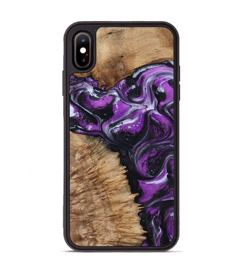 iPhone Xs Max Wood Phone Case - Laila (Purple, 787894)