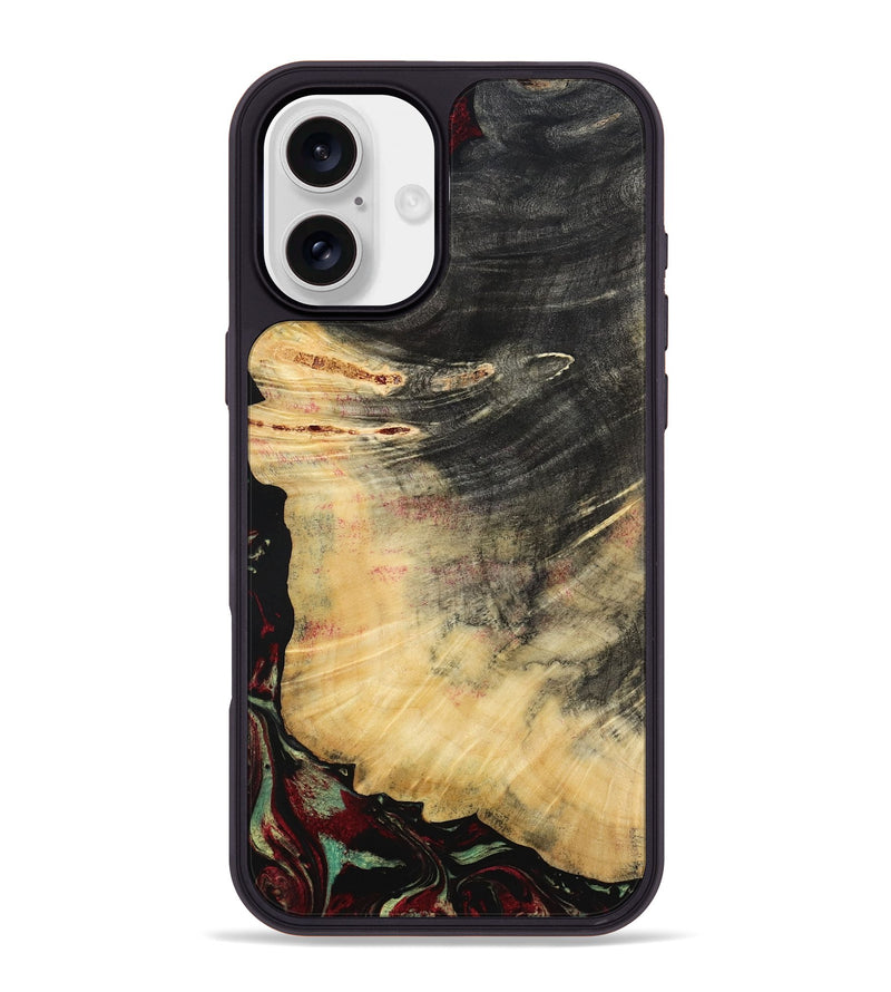 iPhone 16 Plus Wood Phone Case - Stan (Red, 787898)