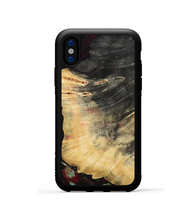 iPhone Xs Wood Phone Case - Stan (Red, 787898)
