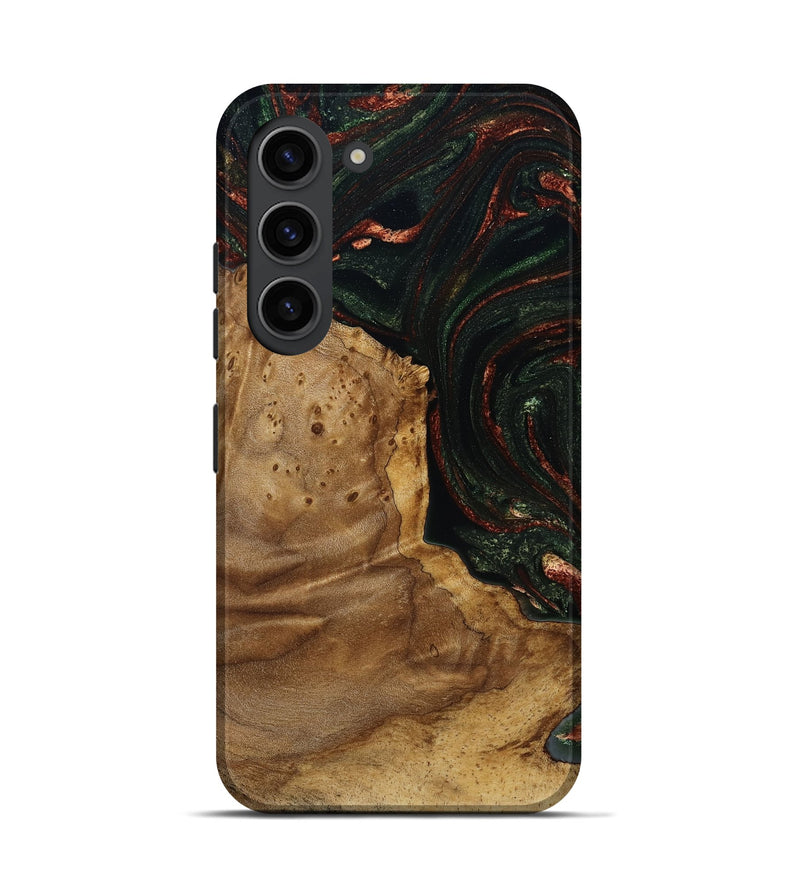 Galaxy S23 Wood Live Edge Phone Case - Breana (Green, 787975)