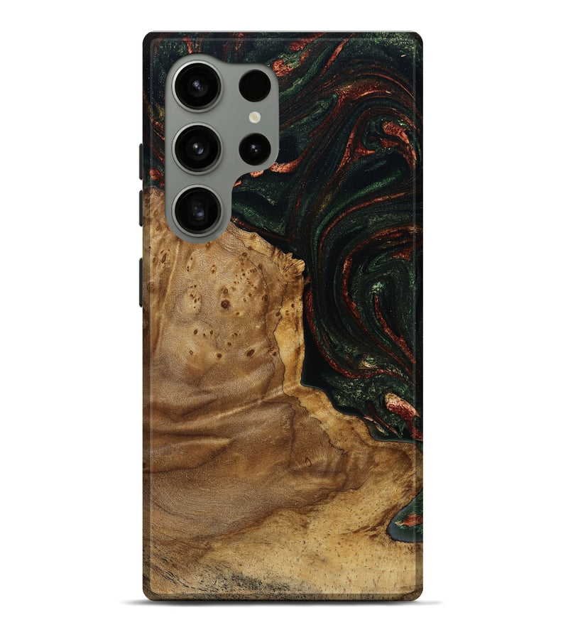 Galaxy S24 Ultra Wood Live Edge Phone Case - Breana (Green, 787975)
