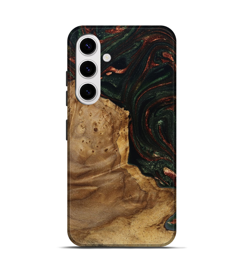 Galaxy S25 Wood Live Edge Phone Case - Breana (Green, 787975)