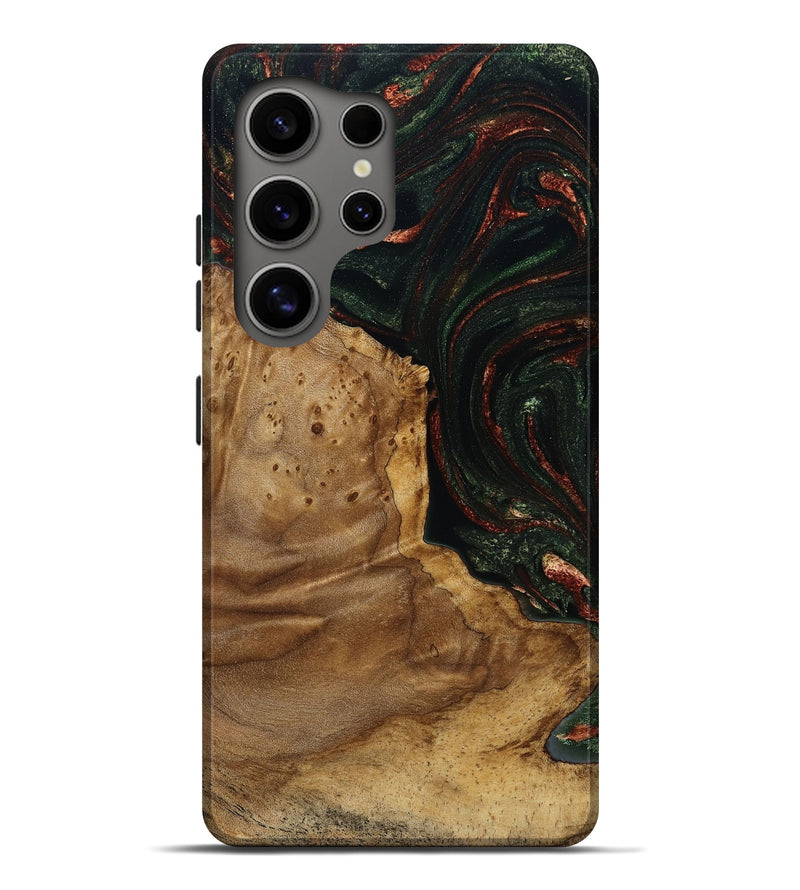 Galaxy S25 Ultra Wood Live Edge Phone Case - Breana (Green, 787975)