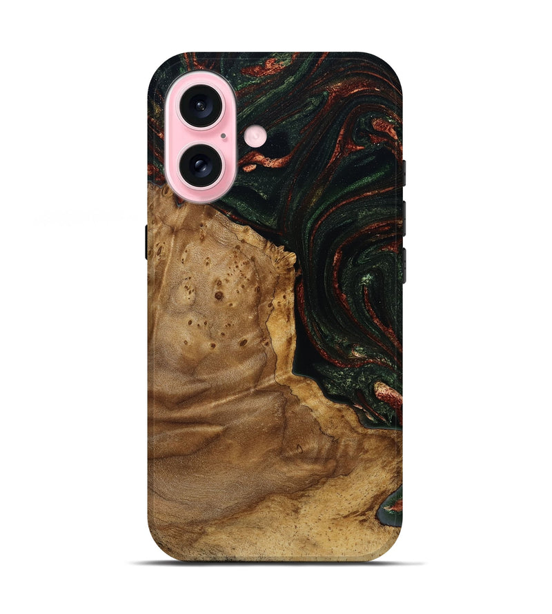 iPhone 17 Wood Live Edge Phone Case - Breana (Green, 787975)