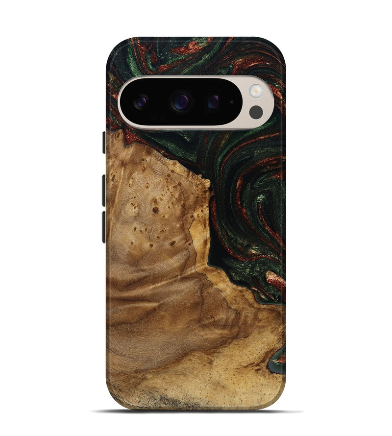 Pixel 10 Pro Wood Live Edge Phone Case - Breana (Green, 787975)