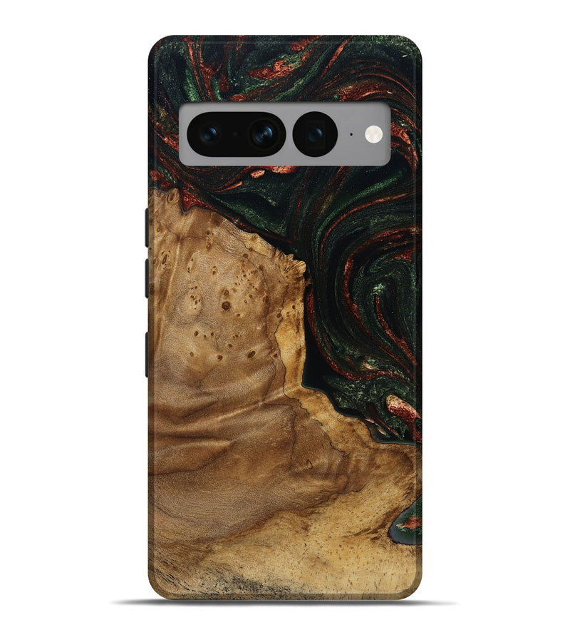 Pixel 7 Pro Wood Live Edge Phone Case - Breana (Green, 787975)