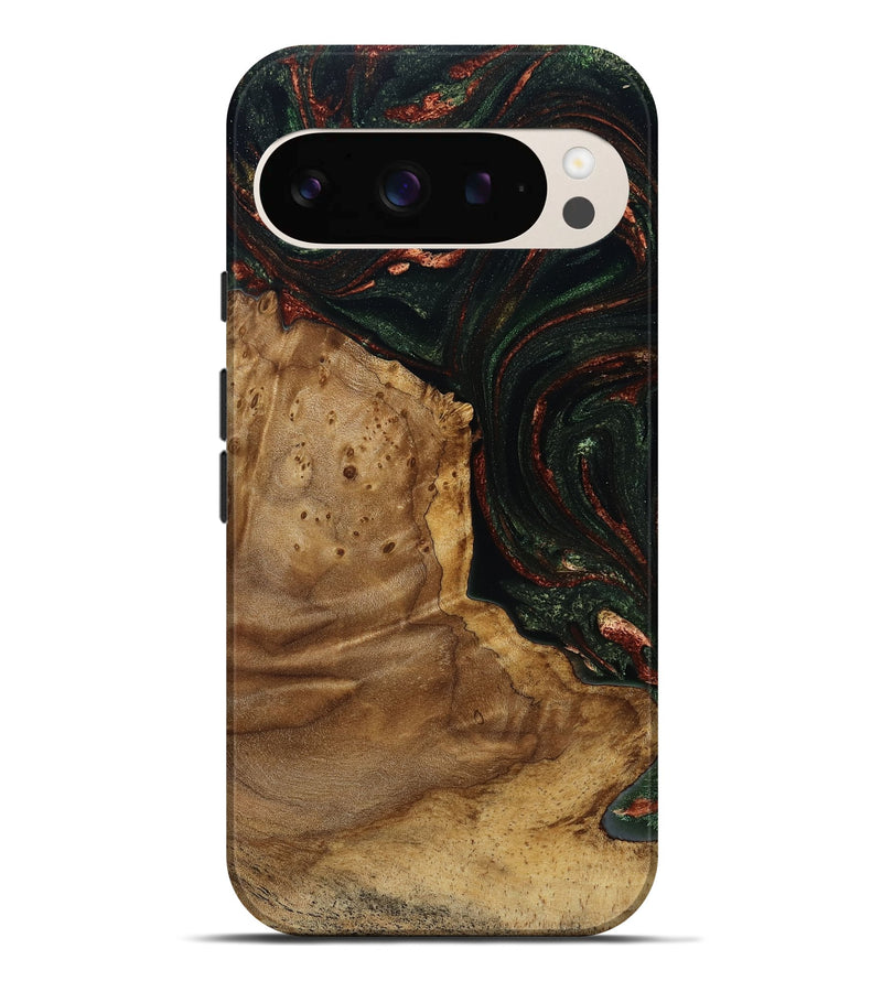 Pixel 9 Pro XL Wood Live Edge Phone Case - Breana (Green, 787975)