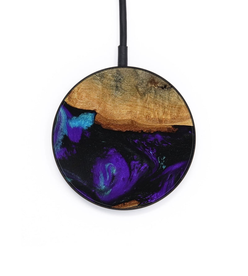 Circle Wood Wireless Charger - Julissa (Purple, 787982)