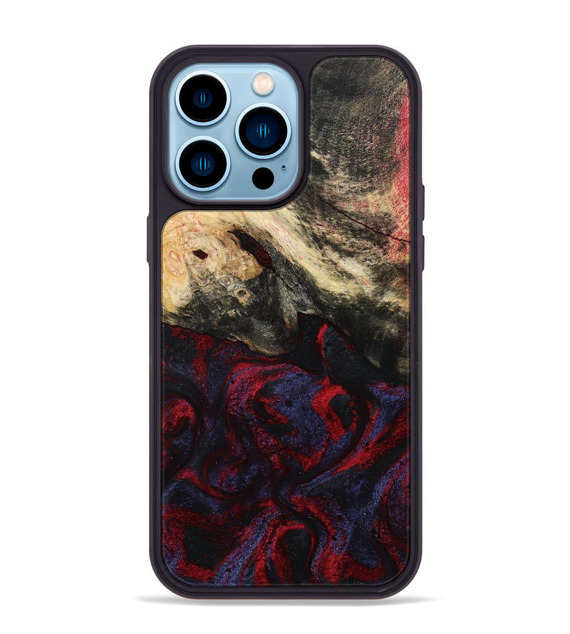 iPhone 14 Pro Max Wood Phone Case - Maribel (Red, 787994)