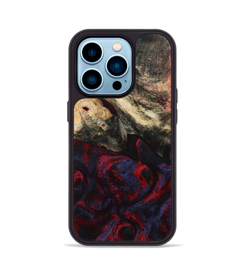 iPhone 14 Pro Wood Phone Case - Maribel (Red, 787994)