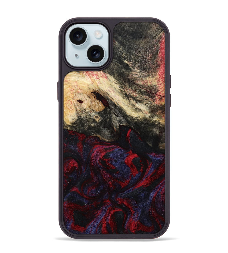 iPhone 15 Plus Wood Phone Case - Maribel (Red, 787994)