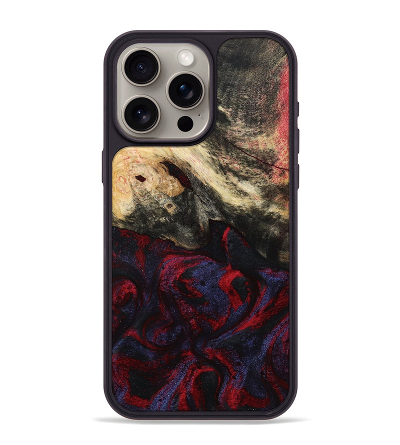 iPhone 15 Pro Max Wood Phone Case - Maribel (Red, 787994)
