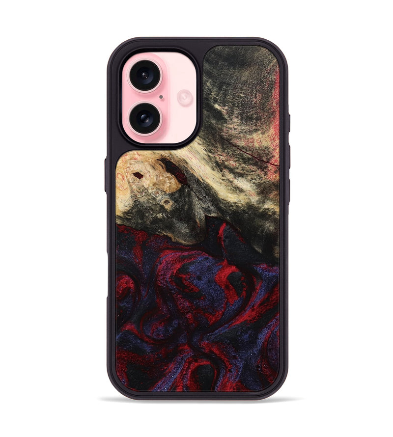 iPhone 16 Wood Phone Case - Maribel (Red, 787994)