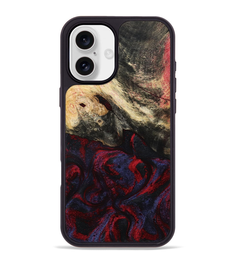 iPhone 16 Plus Wood Phone Case - Maribel (Red, 787994)