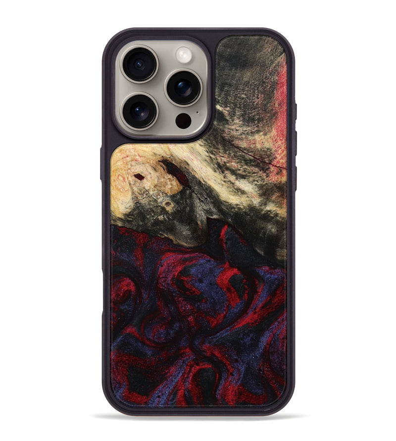 iPhone 16 Pro Max Wood Phone Case - Maribel (Red, 787994)