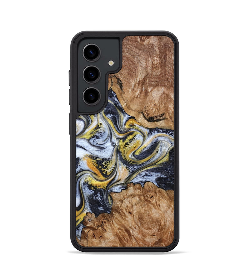 Galaxy S24 Wood Phone Case - Mikala (Black & White, 787995)