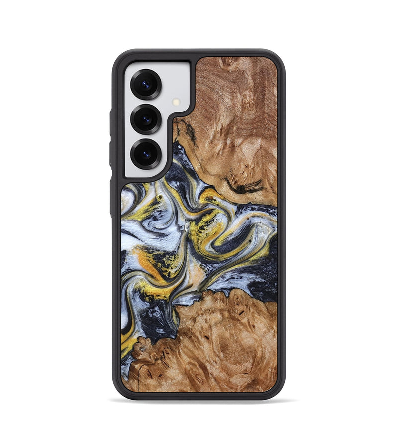 Galaxy S25 Wood Phone Case - Mikala (Black & White, 787995)