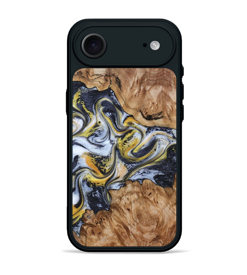 iPhone 17 Air Wood Phone Case - Mikala (Black & White, 787995)