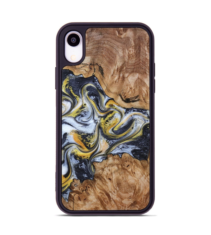 iPhone Xr Wood Phone Case - Mikala (Black & White, 787995)