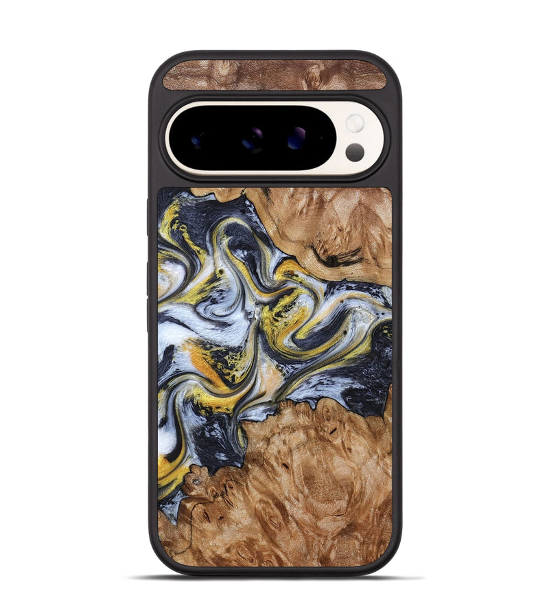 Pixel 9 Pro Wood Phone Case - Mikala (Black & White, 787995)