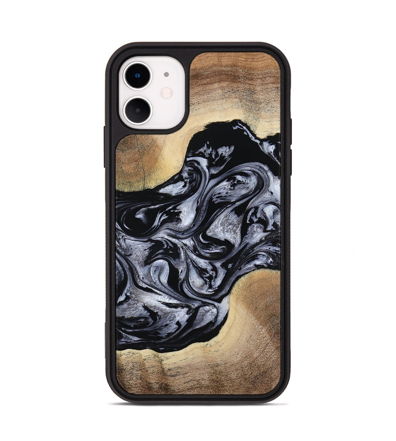 iPhone 11 Wood Phone Case - Cortez (Black & White, 787997)