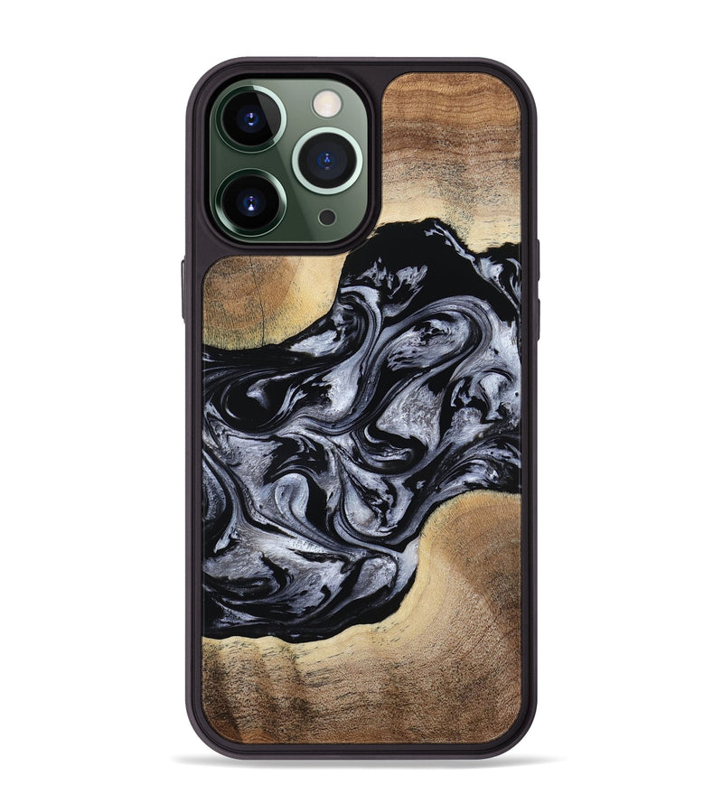 iPhone 13 Pro Max Wood Phone Case - Cortez (Black & White, 787997)