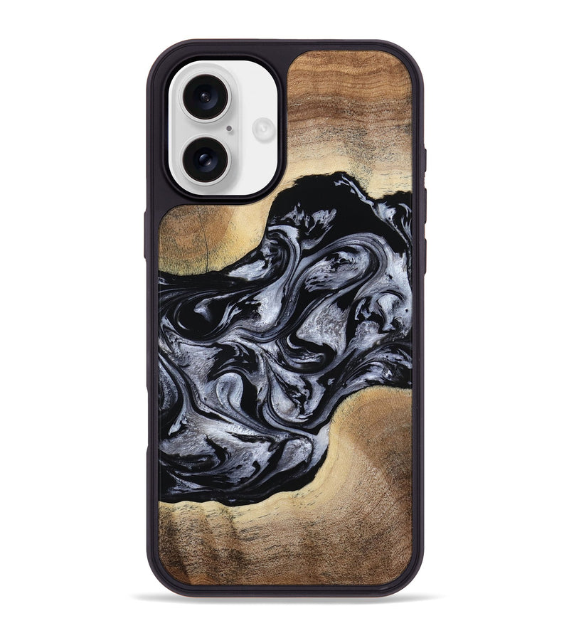 iPhone 16 Plus Wood Phone Case - Cortez (Black & White, 787997)