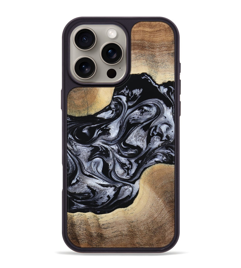 iPhone 16 Pro Max Wood Phone Case - Cortez (Black & White, 787997)