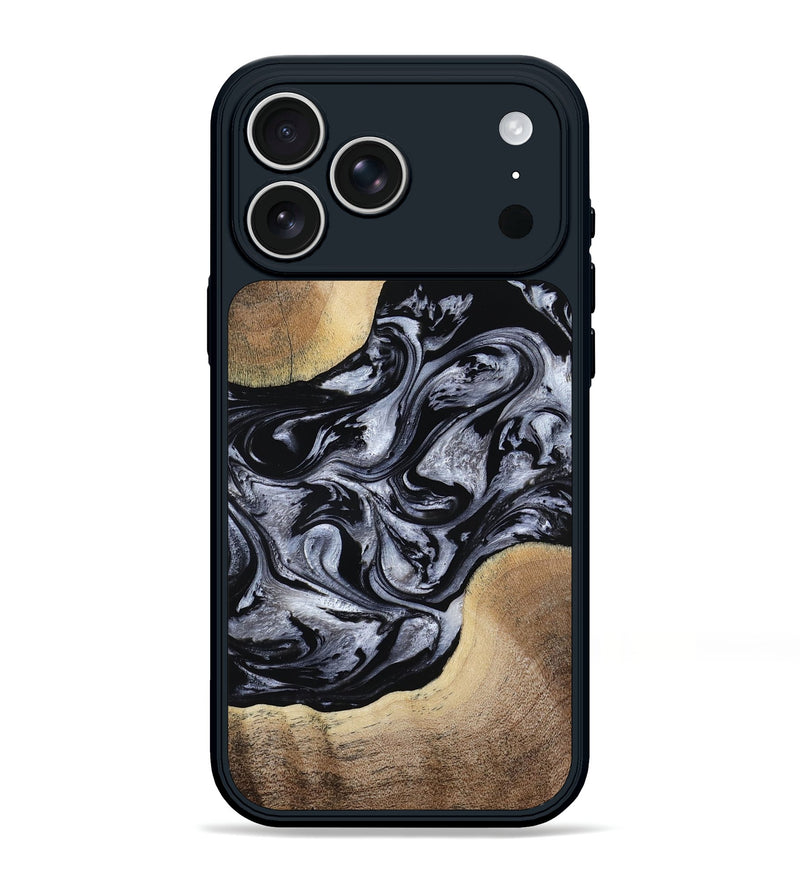 iPhone 17 Pro Max Wood Phone Case - Cortez (Black & White, 787997)