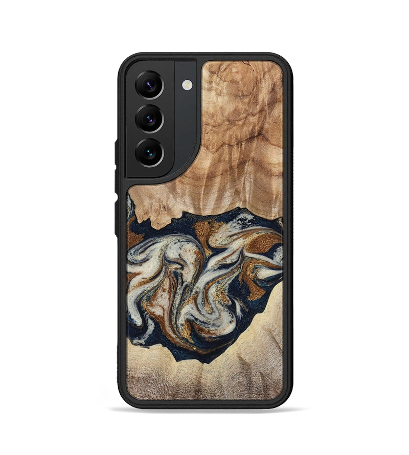 Galaxy S22 Wood Phone Case - Ole (Teal & Gold, 788011)