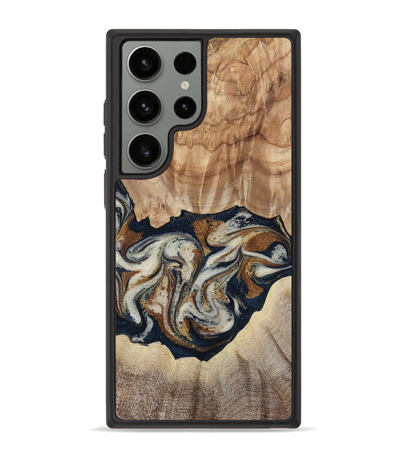 Galaxy S23 Ultra Wood Phone Case - Ole (Teal & Gold, 788011)