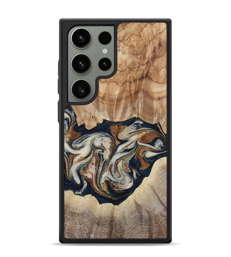 Galaxy S24 Ultra Wood Phone Case - Ole (Teal & Gold, 788011)