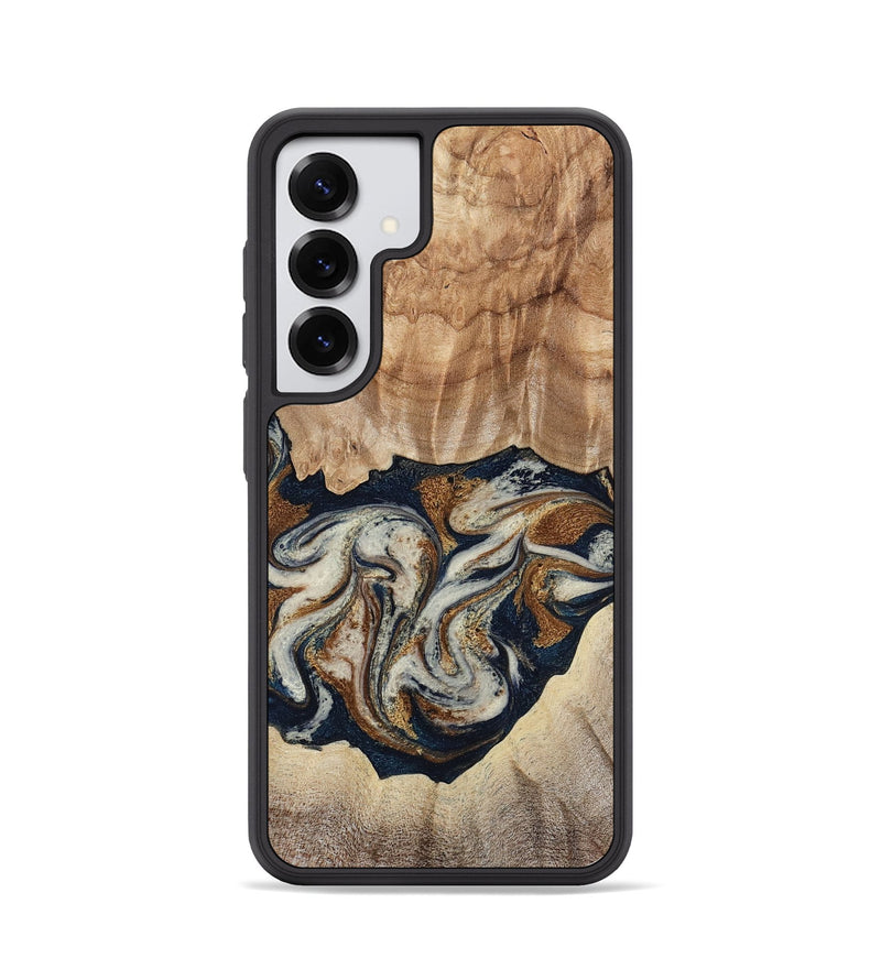 Galaxy S25 Wood Phone Case - Ole (Teal & Gold, 788011)