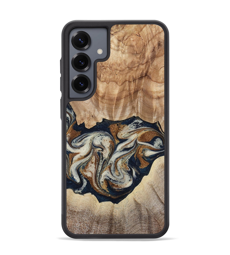 Galaxy S25 Plus Wood Phone Case - Ole (Teal & Gold, 788011)