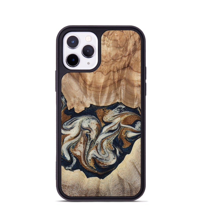 iPhone 11 Pro Wood Phone Case - Ole (Teal & Gold, 788011)