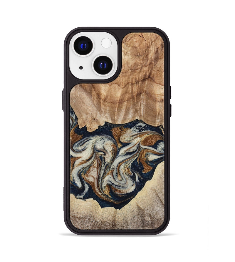 iPhone 13 Wood Phone Case - Ole (Teal & Gold, 788011)