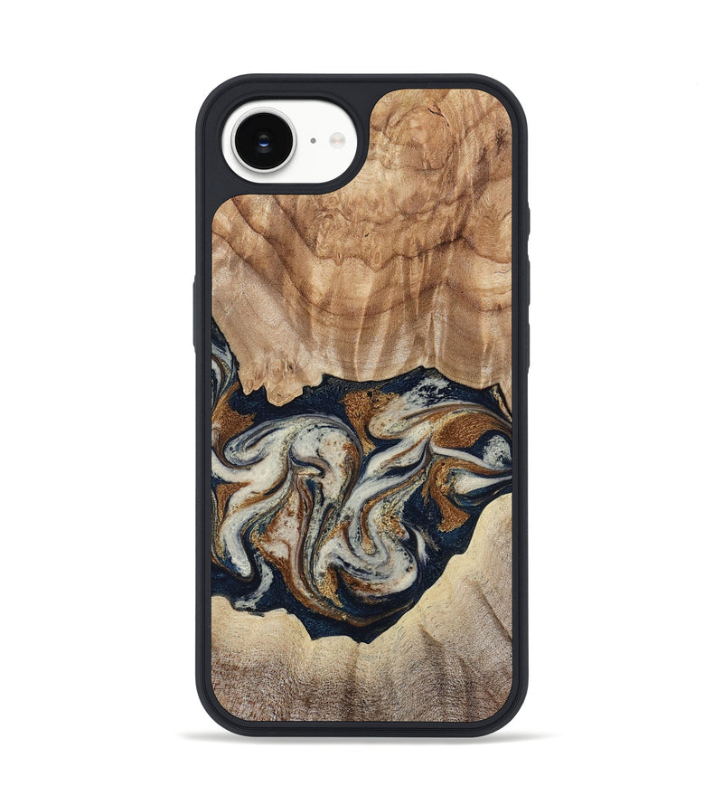 iPhone 16e Wood Phone Case - Ole (Teal & Gold, 788011)