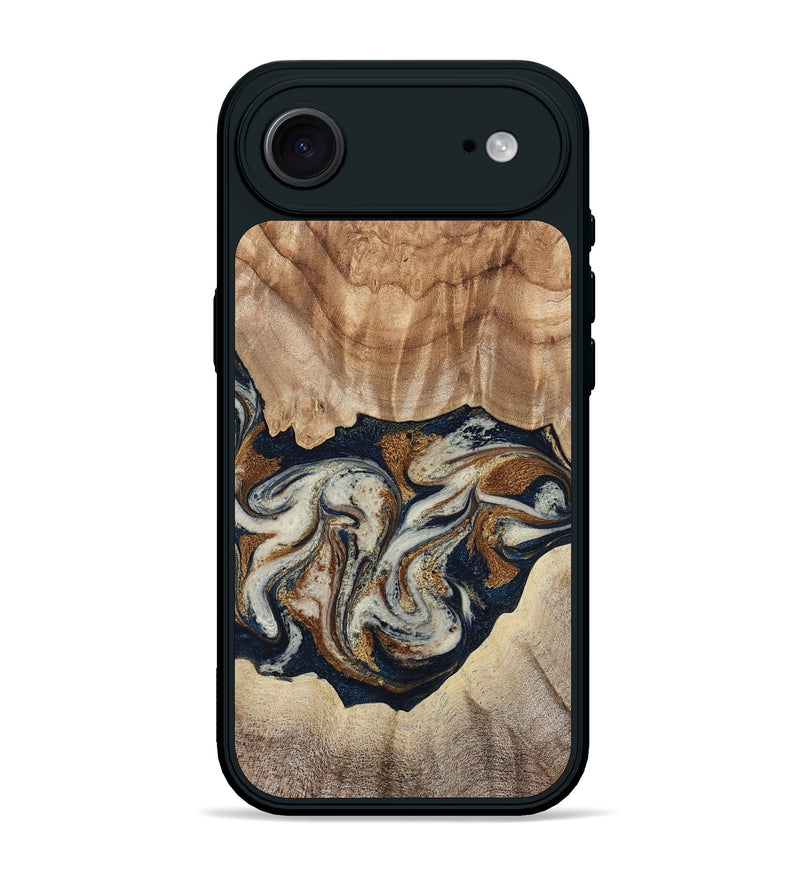 iPhone 17 Air Wood Phone Case - Ole (Teal & Gold, 788011)