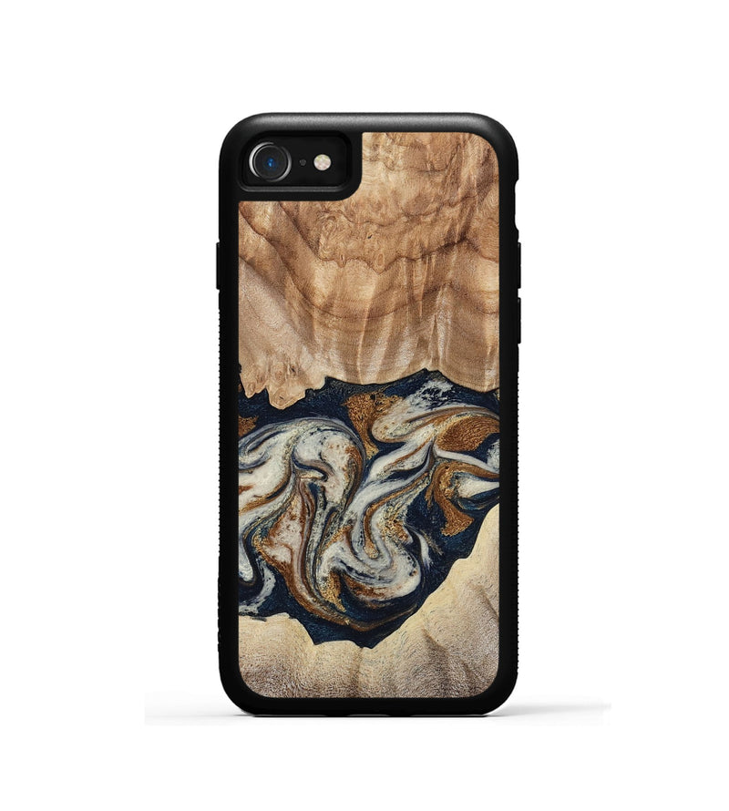 iPhone SE Wood Phone Case - Ole (Teal & Gold, 788011)