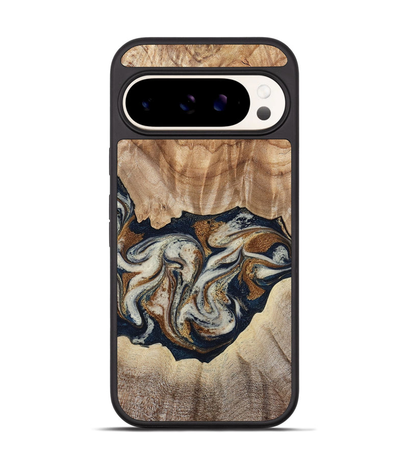Pixel 9 Pro Wood Phone Case - Ole (Teal & Gold, 788011)