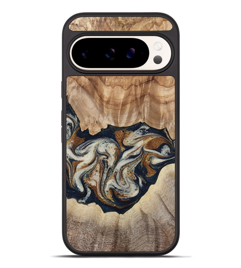 Pixel 9 Pro XL Wood Phone Case - Ole (Teal & Gold, 788011)