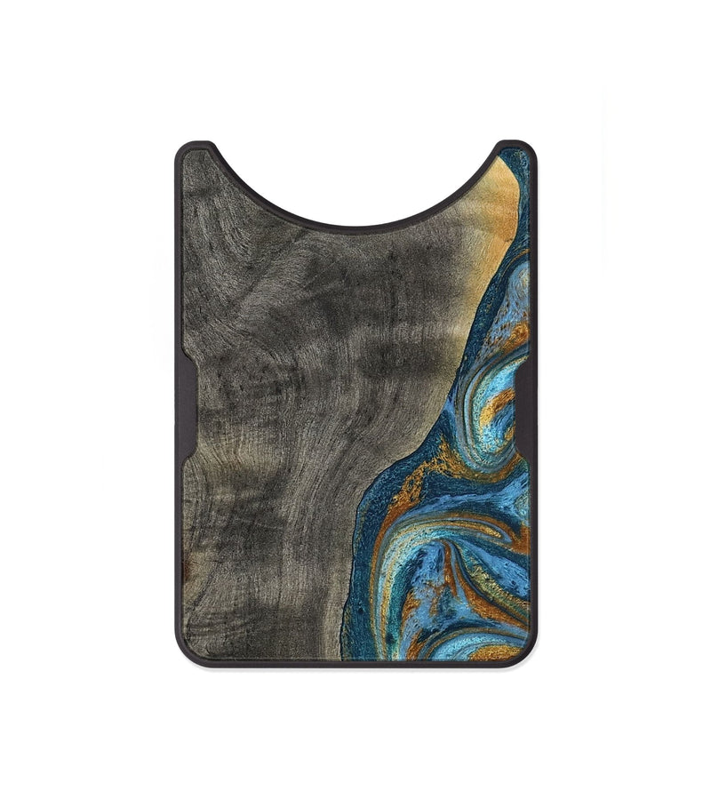 Alloy Wood Wallet - Maryam (Teal & Gold, 788013)