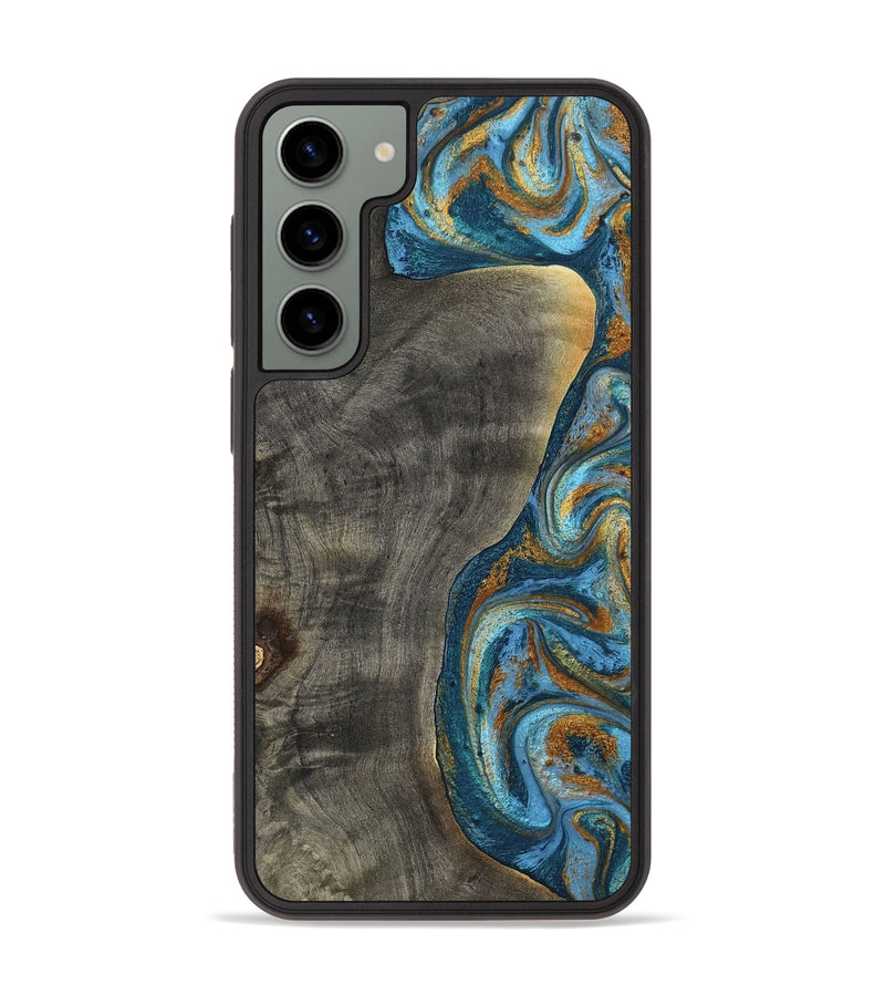 Galaxy S23 Plus Wood Phone Case - Maryam (Teal & Gold, 788013)