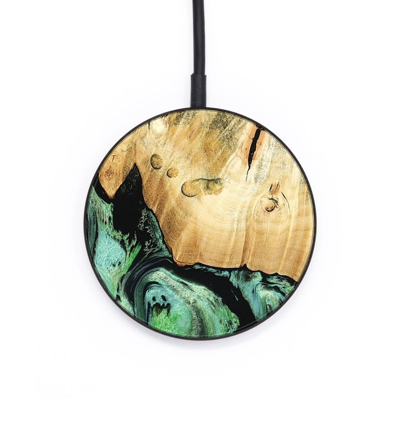 Circle Wood Wireless Charger - Pierce (Green, 788030)